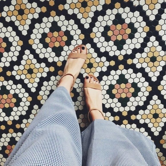 A New Day Ema Square Toe High Block Heels Pumps Taupe 8.5 Wide Width - Picture 4 of 10